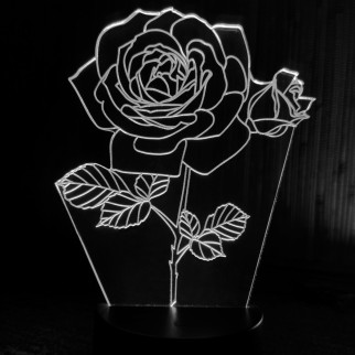 Акриловий світильник-нічник Троянда білий tty-n001147 - Інтернет-магазин спільних покупок ToGether