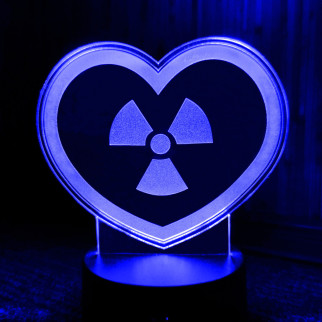 Акриловий світильник-нічник Сердце Радіація синій tty-n001150 - Інтернет-магазин спільних покупок ToGether