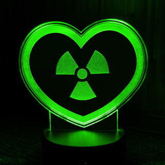 Акриловий світильник-нічник Сердце Радіація зелений tty-n001151 - Інтернет-магазин спільних покупок ToGether