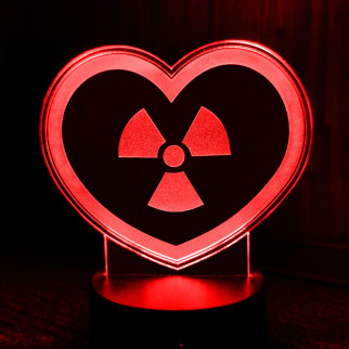 Акриловий світильник-нічник Сердце Радіація червоний tty-n001152 - Інтернет-магазин спільних покупок ToGether