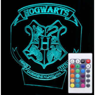 Акриловий світильник-нічник з пультом 16 кольорів Хогвартс 2 tty-n001176 - Інтернет-магазин спільних покупок ToGether