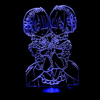 Акриловий світильник-нічник Рем та Рам синій tty-n001192 - Інтернет-магазин спільних покупок ToGether