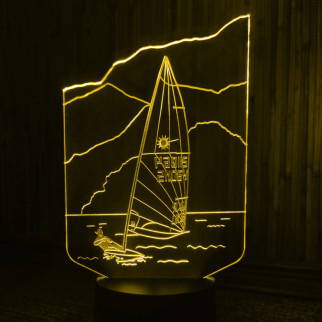 Акриловий світильник-нічник Вітрильний спорт жовтий tty-n001230 - Інтернет-магазин спільних покупок ToGether