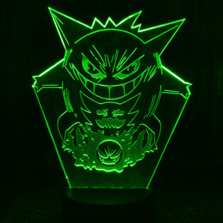 Акриловий світильник-нічник Покемон Генгар зелений tty-n001242 - Інтернет-магазин спільних покупок ToGether