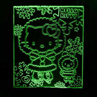 Акриловий світильник-нічник Хелоу Кітті зимова зелений tty-n001263 - Інтернет-магазин спільних покупок ToGether
