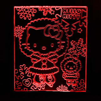 Акриловий світильник-нічник Хелоу Кітті зимова червоний tty-n001264 - Інтернет-магазин спільних покупок ToGether