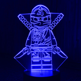 Акриловий світильник-нічник LEGO Ніндзяго синій tty-n001346 - Інтернет-магазин спільних покупок ToGether