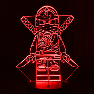 Акриловий світильник-нічник LEGO Ниндзяго червоний tty-n001348 - Інтернет-магазин спільних покупок ToGether