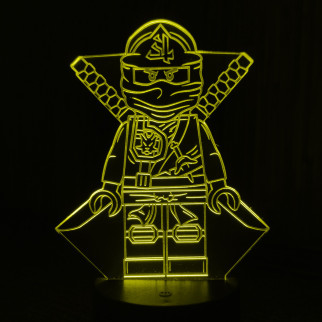 Акриловий світильник-нічник LEGO Ниндзяго жовтий tty-n001349 - Інтернет-магазин спільних покупок ToGether