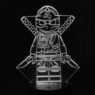 Акриловий світильник-нічник LEGO Ниндзяго білий tty-n001350 - Інтернет-магазин спільних покупок ToGether