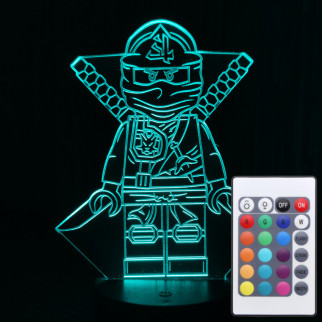 Акриловий світильник-нічник з пультом 16 кольорів LEGO Ніндзяго tty-n001351 - Інтернет-магазин спільних покупок ToGether
