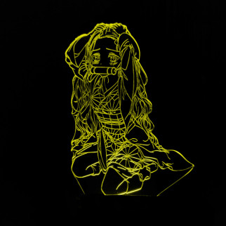 Акриловий світильник-нічник Незуко Камадо 2 жовтий tty-n001363 - Інтернет-магазин спільних покупок ToGether