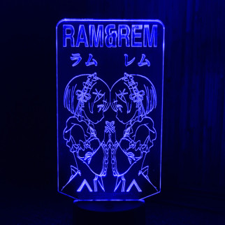 Акриловий світильник-нічник Рем та Рам 3 синій tty-n001381 - Інтернет-магазин спільних покупок ToGether