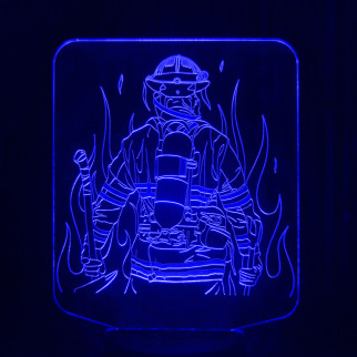 Акриловий світильник-нічник Пожежник синій tty-n001388 - Інтернет-магазин спільних покупок ToGether