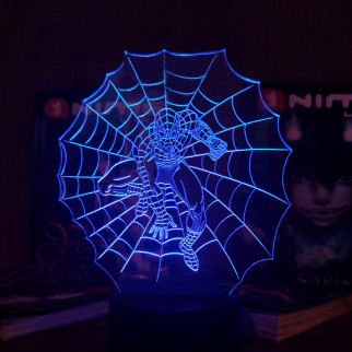 Акриловий світильник-нічник Людина-Павук 3 синій tty-n001395 - Інтернет-магазин спільних покупок ToGether