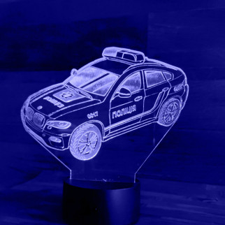 Акриловий світильник-нічник Машина поліції синій tty-n001465 - Інтернет-магазин спільних покупок ToGether