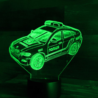 Акриловий світильник-нічник Машина поліції зелений tty-n001466 - Інтернет-магазин спільних покупок ToGether