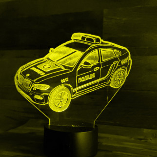 Акриловий світильник-нічник Машина поліції жовтий tty-n001468 - Інтернет-магазин спільних покупок ToGether