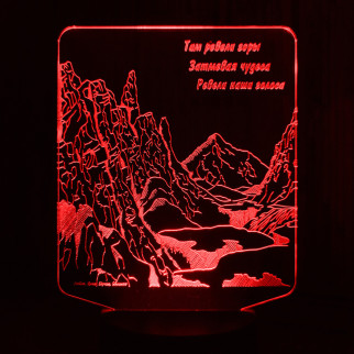 Акриловий світильник-нічник Гори почуття червоний tty-n001530 - Інтернет-магазин спільних покупок ToGether