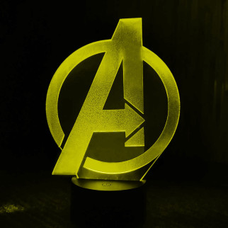 Акриловий світильник-нічник Мстители жовтий tty-n001706 - Інтернет-магазин спільних покупок ToGether