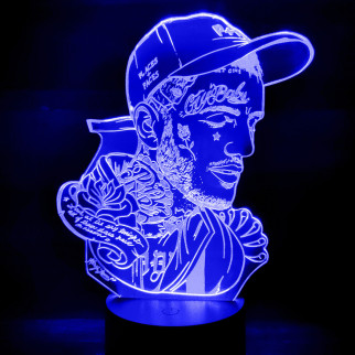 Акриловий світильник-нічник Lil Peep синій tty-n001745 - Інтернет-магазин спільних покупок ToGether