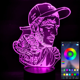 Акриловий світильник-нічник керування з телефона Lil Peep tty-n001751 - Інтернет-магазин спільних покупок ToGether