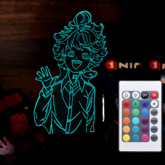 Акриловий світильник-нічник з пультом 16 кольорів Емма The Promised Neverland tty-n001771 - Інтернет-магазин спільних покупок ToGether