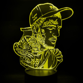 Акриловий світильник-нічник Lil Peep жовтий tty-n001748 - Інтернет-магазин спільних покупок ToGether