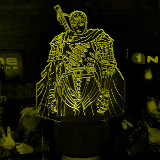 Акриловий світильник-нічник Ґатс Berserk Чорний Мечник жовтий tty-n001825 - Інтернет-магазин спільних покупок ToGether