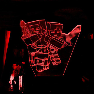 Акриловий світильник-нічник Minecraft 2 червоний tty-n001831 - Інтернет-магазин спільних покупок ToGether