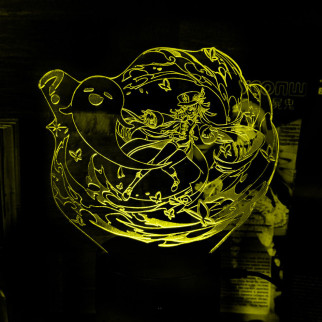 Акриловий світильник-нічник Ху Тао 3 жовтий tty-n00 1853 - Інтернет-магазин спільних покупок ToGether