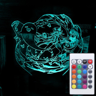 Акриловий світильник-нічник з пультом 16 кольорів Ху Тао 3 tty-n001855 - Інтернет-магазин спільних покупок ToGether