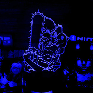 Акриловий світильник-нічник Chainsaw Man синій tty-n001871 - Інтернет-магазин спільних покупок ToGether
