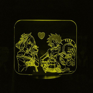 Акриловий світильник-нічник Д. Луффі та Райден жовтий tty-n002035 - Інтернет-магазин спільних покупок ToGether