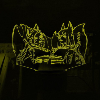 Акриловий світильник-нічник Марі й Аі жовтий tty-n002049 - Інтернет-магазин спільних покупок ToGether