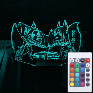 Акриловий світильник-нічник з пультом 16 кольорів Марі та Аі tty-n002051 - Інтернет-магазин спільних покупок ToGether