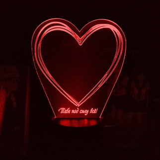 Акриловий світильник-нічник Серце Тобі до снаги всі червоний tty-n002062 - Інтернет-магазин спільних покупок ToGether