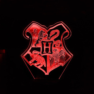 Акриловий світильник-нічник Hogwarts School червоний tty-n002076 - Інтернет-магазин спільних покупок ToGether