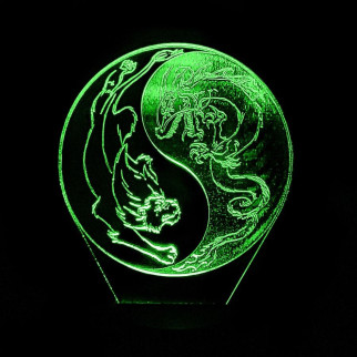 Акриловий світильник-нічник Інь та Ян зелений tty-n002082 - Інтернет-магазин спільних покупок ToGether