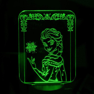 Акриловий світильник-нічник Ельза Холодне серце зелений tty-n002110 - Інтернет-магазин спільних покупок ToGether