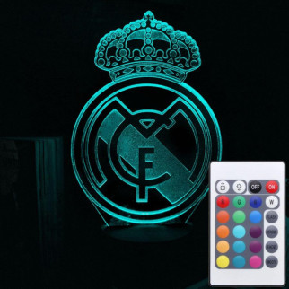 Акриловий світильник-нічник з пультом 16 кольорів Real Madrid tty-n002156 - Інтернет-магазин спільних покупок ToGether