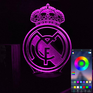 Акриловий світильник-нічник керування з телефона Real Madrid tty-n002157 - Інтернет-магазин спільних покупок ToGether