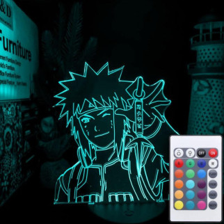 Акриловий світильник-нічник з пультом 16 кольорів Minato Namikaze Naruto tty-n002170 - Інтернет-магазин спільних покупок ToGether