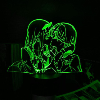 Акриловий світильник-нічник Darling in the Franxx зелений tty-n002187 - Інтернет-магазин спільних покупок ToGether