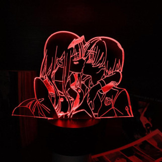 Акриловий світильник-нічник Darling in the Franxx червоний tty-n002188 - Інтернет-магазин спільних покупок ToGether