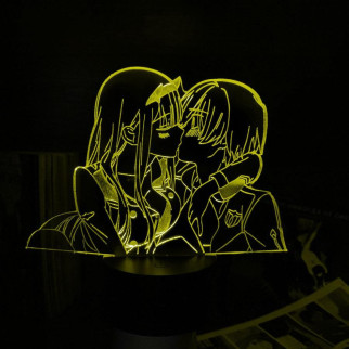 Акриловий світильник-нічник Darling in the Franxx жовтий tty-n002189 - Інтернет-магазин спільних покупок ToGether