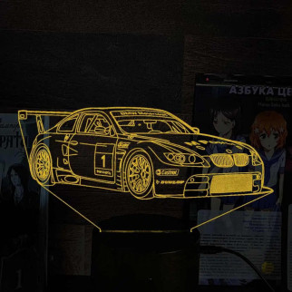 Акриловий світильник-нічник BMW M3 GT2 суперкар жовтий tty-n002231 - Інтернет-магазин спільних покупок ToGether
