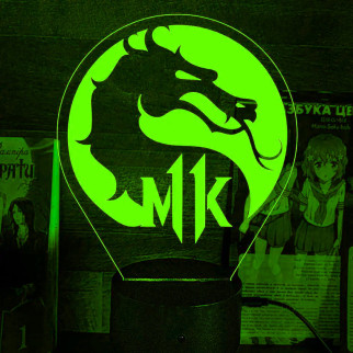 Акриловий світильник-нічник Mortal Kombat Смертельна битва зелений tty-n002250 - Інтернет-магазин спільних покупок ToGether