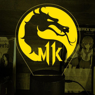Акриловий світильник-нічник Mortal Kombat Смертельна битва жовтий tty-n002252 - Інтернет-магазин спільних покупок ToGether