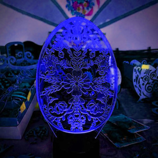 Акриловий світильник-нічник Великоднє яйце синій tty-n002277 - Інтернет-магазин спільних покупок ToGether